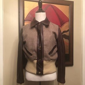 Leather and wool bomber jacket!